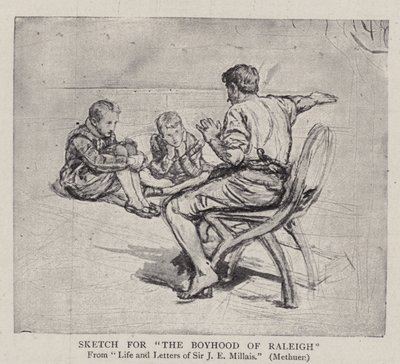 The Boyhood of Raleigh için eskiz by John Everett Millais